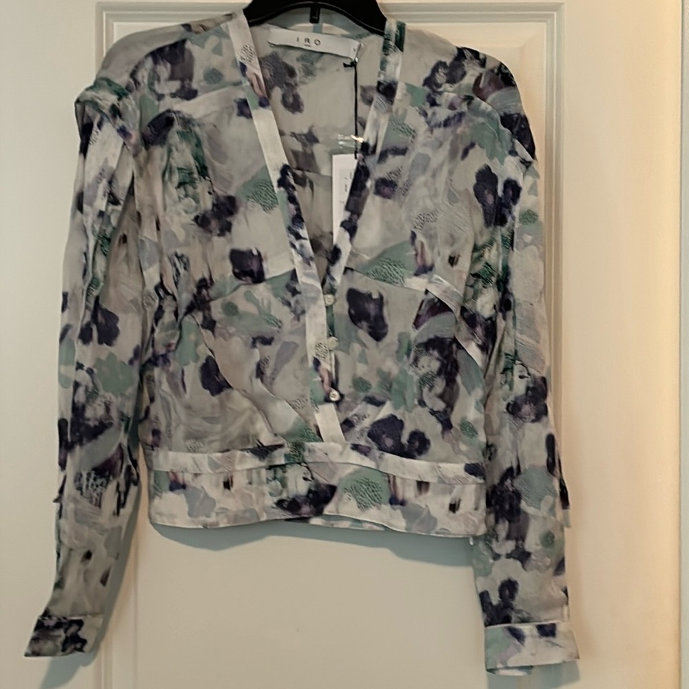 IRO Pleated Silk Blend Blouse